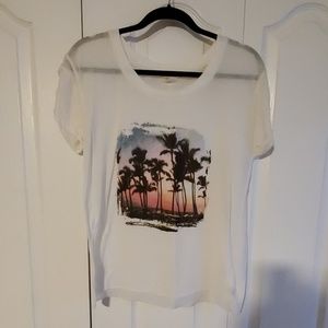 Billabong White Tropical Shirt size Medium